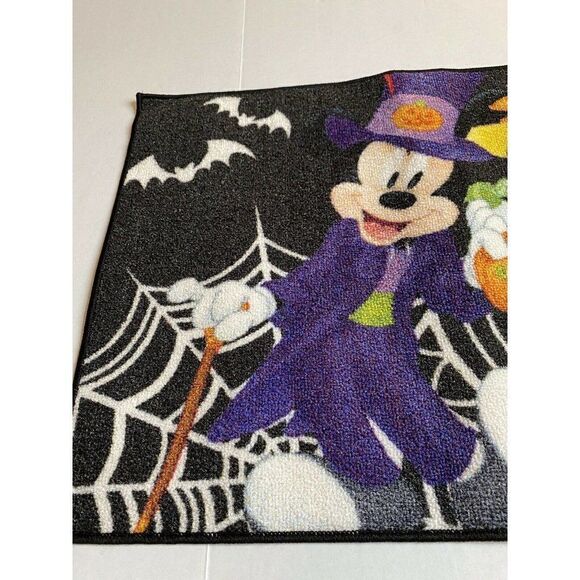 Disney Mickey Minnie Pumpkin Trick Or Treat Rug - Picture 3 of 7
